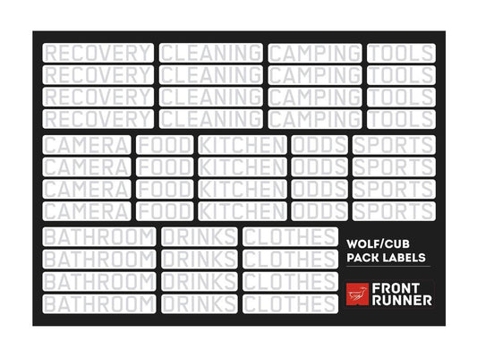 Front Runner Dometic Wolf Pack Pro und Cub Box Organisation-Labels